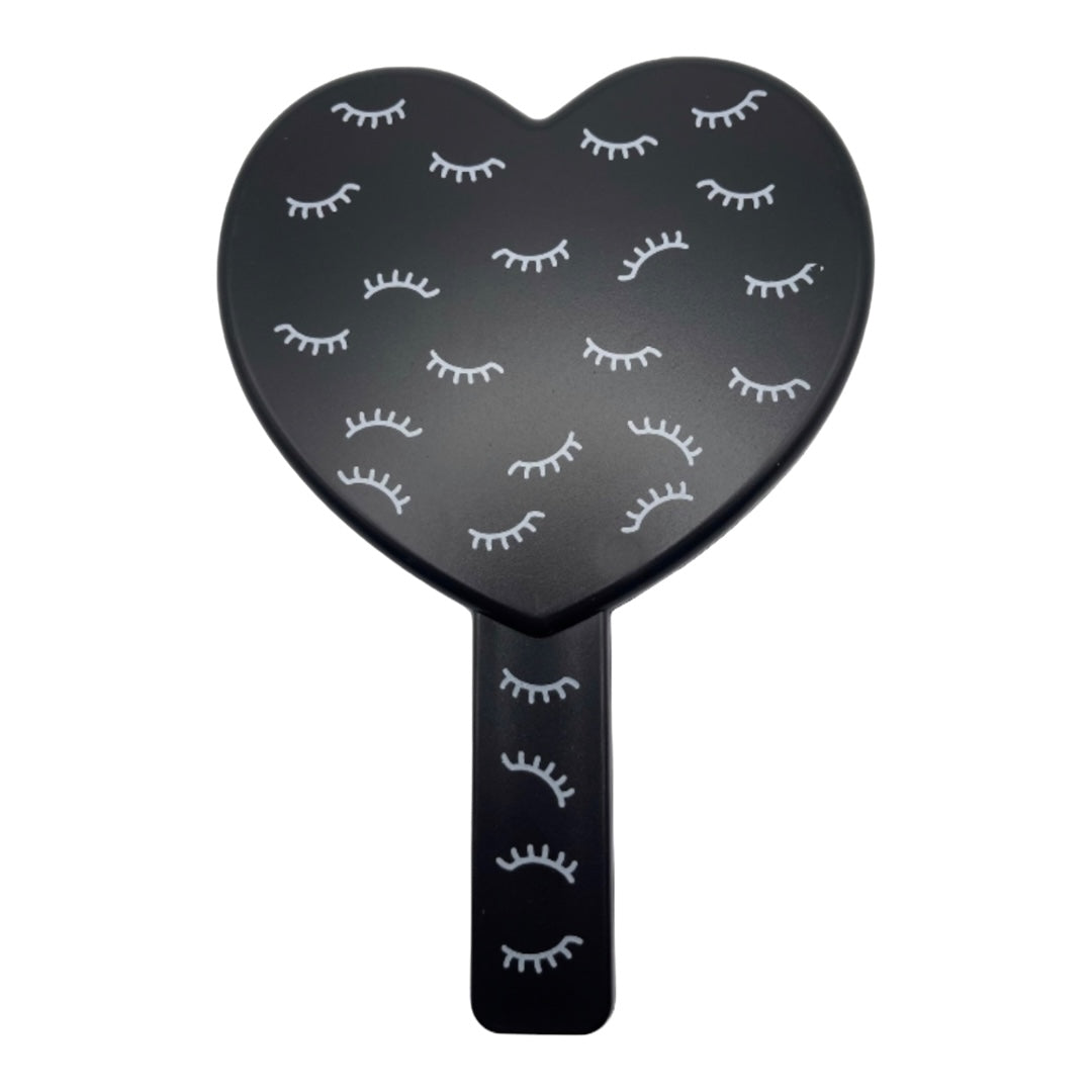 Lash Design Heart Shaped Mirror-Black