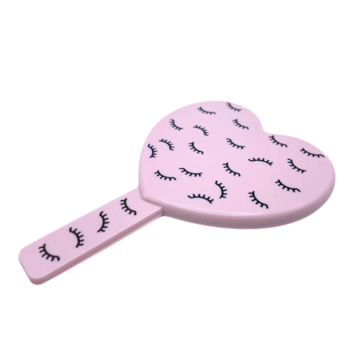 Lash Design Heart Shaped Mirror-Pink