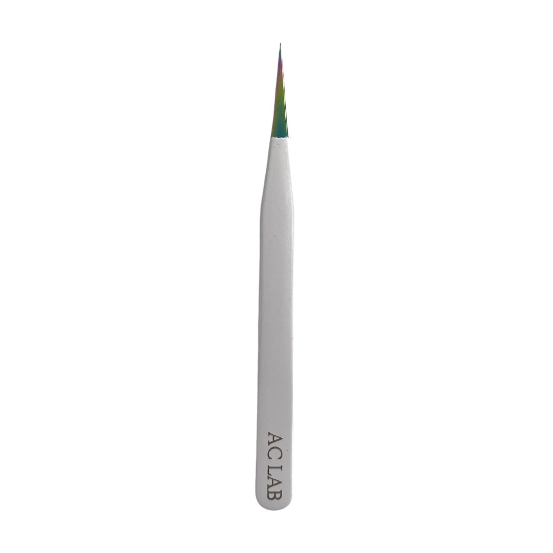 Matte White- I Shape Isolation Tweezer With Fiber tip