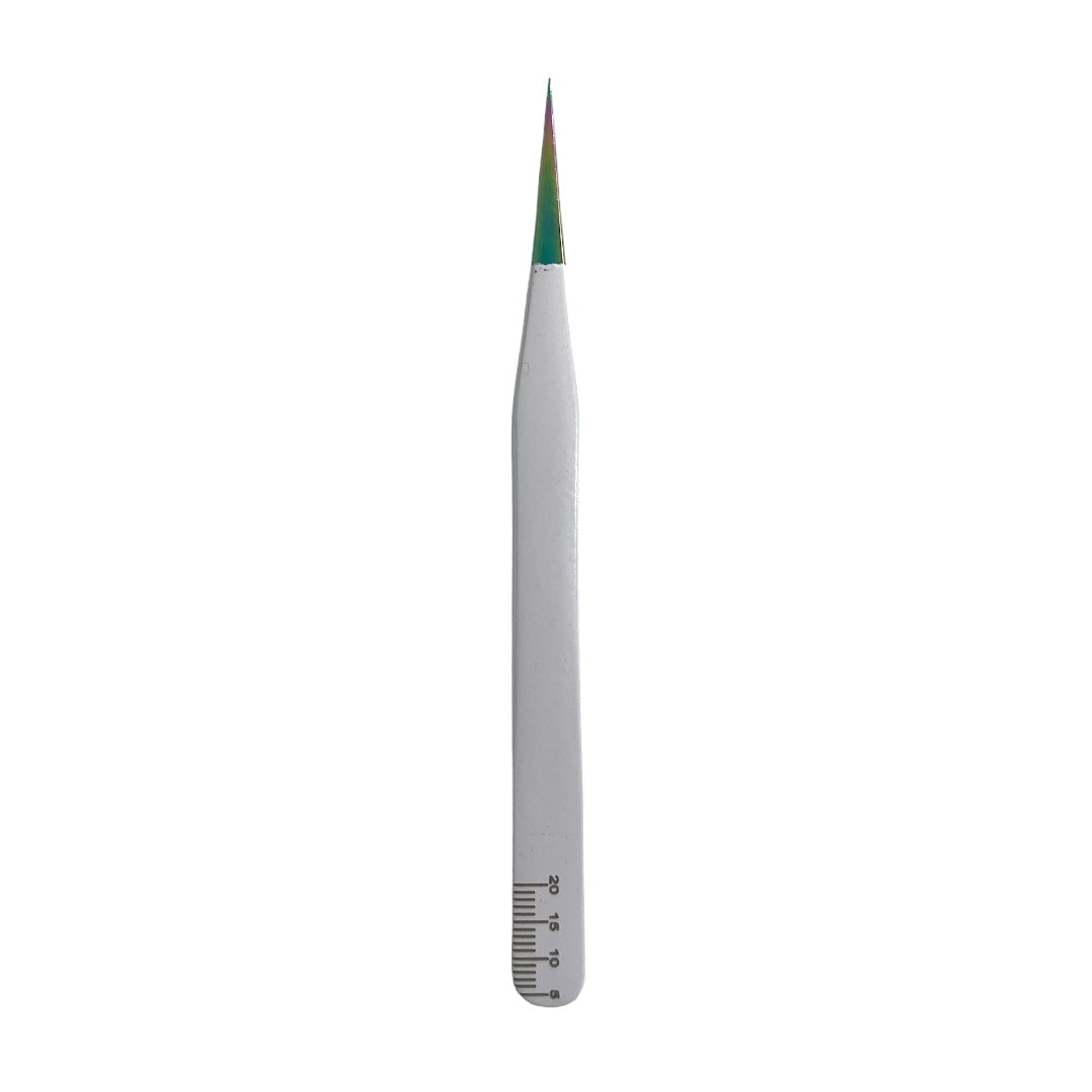 Matte White- I Shape Isolation Tweezer With Fiber tip