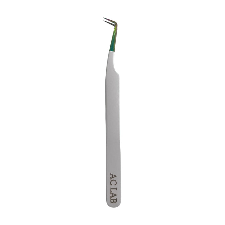 Matte White- 90 Degree Volume Tweezer With Fiber tip