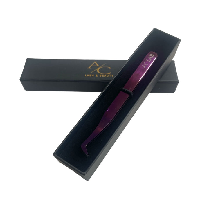 Purple Lust- Angled Volume Boot Tweezer with Fiber Tip