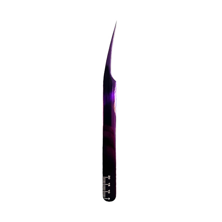 Purple Lust- Medium Curved Isolation Tweezer With Fiber tip